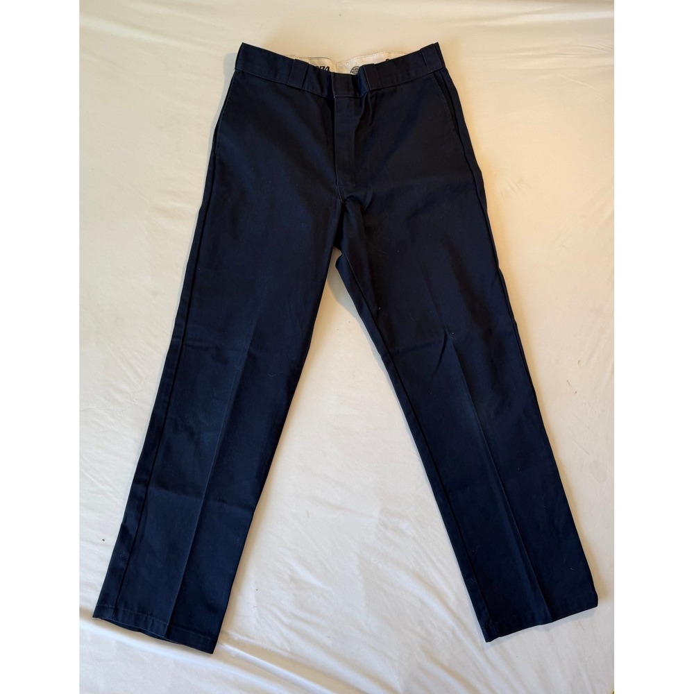 Dickies 874 Original Fit Work Pants Mens 34x34 Dark Navy Blue Straight Leg 874DN